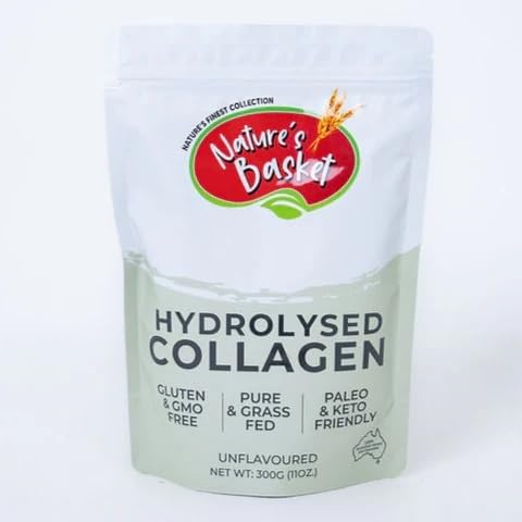 Nature's Basket Hydrolysed Collagen Powder, Unflavoured, Grass Fed, Paleo and Keto Friendly, 300g