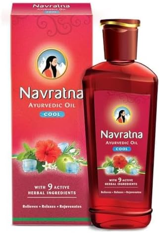 Navratna Ayurvedic cool hair oil with 9 herbal ingredients, 300ml