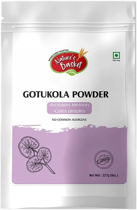 Nature's Basket Gotu Kola (Centella asiatica) Powder - 227 Grams Vegan, Non GMO