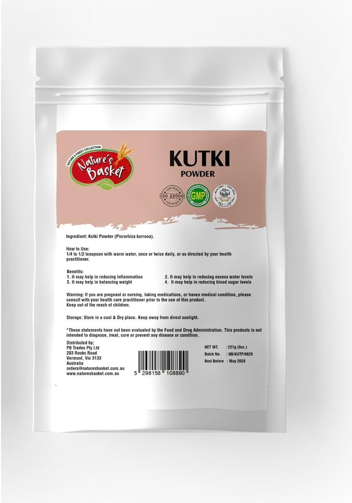 Natures Basket Kutki (Picrorhiza kurrooa) Powder – 227g