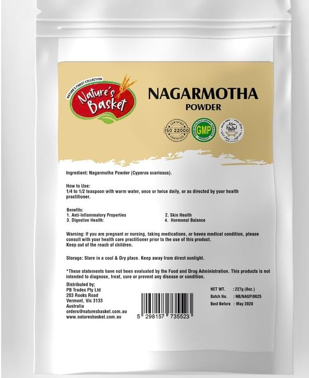 Natures Basket Nagarmotha (Cyperus scariosus) Powder – 227g