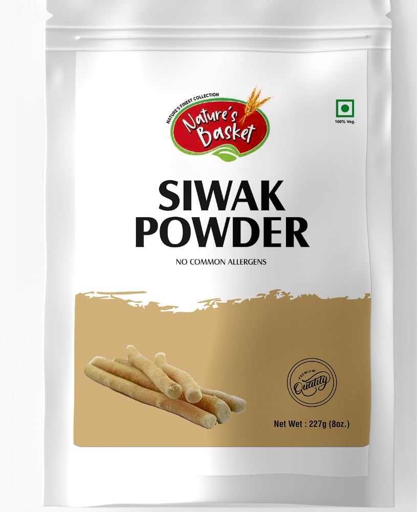 Nature's Basket Siwak (Salvadora persica) Powder, Natural Tooth Care, 227g