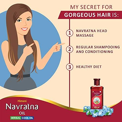 Emami / Himani Navratna Ayurvedic Herbal Hair Oil 500ml - Multipurpose Cooling Formula