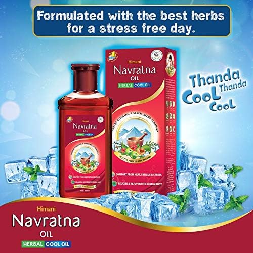 Emami / Himani Navratna Ayurvedic Herbal Hair Oil 500ml - Multipurpose Cooling Formula