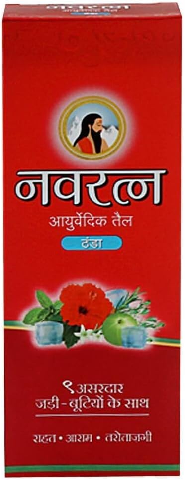 Navratna Ayurvedic cool hair oil with 9 herbal ingredients, 300ml