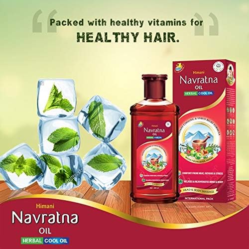 Emami / Himani Navratna Ayurvedic Herbal Hair Oil 500ml - Multipurpose Cooling Formula
