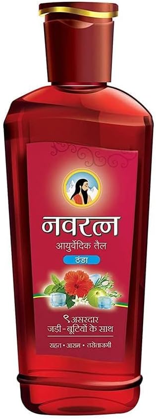 Navratna Ayurvedic cool hair oil with 9 herbal ingredients, 300ml
