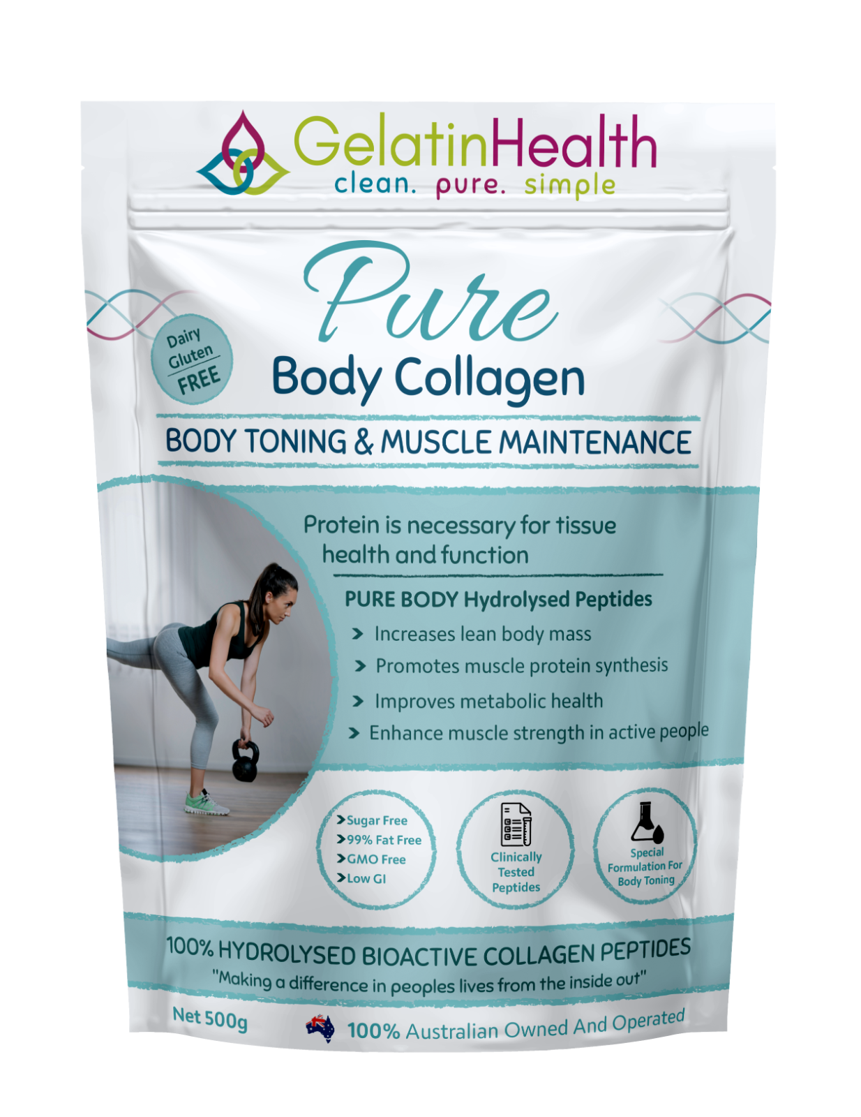 Gelatin Health Pure Body Collagen 500g FREE SHIPPING