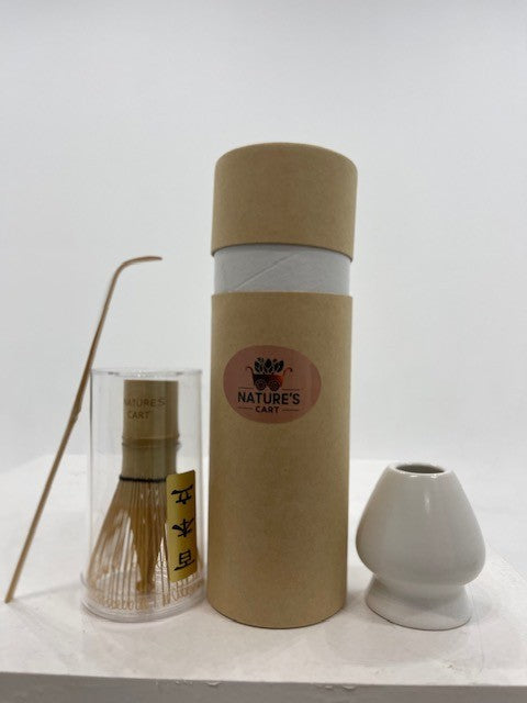 3Pcs Matcha Whisk Set Elegant Matcha Making Tool Bamboo Ceramic Tea Whisk Set