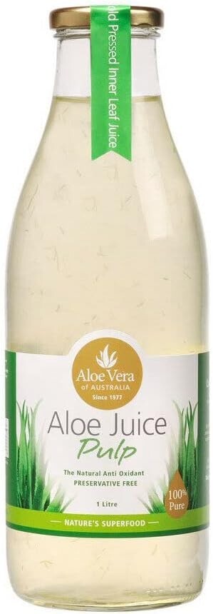 Aloe Vera of Australia Pure Aloe Vera Pulp Juice, 1L  Free Shipping