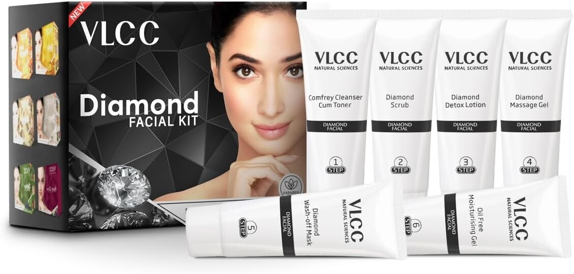 VLCC Diamond Facial Kit, 60 g  Free Shipping