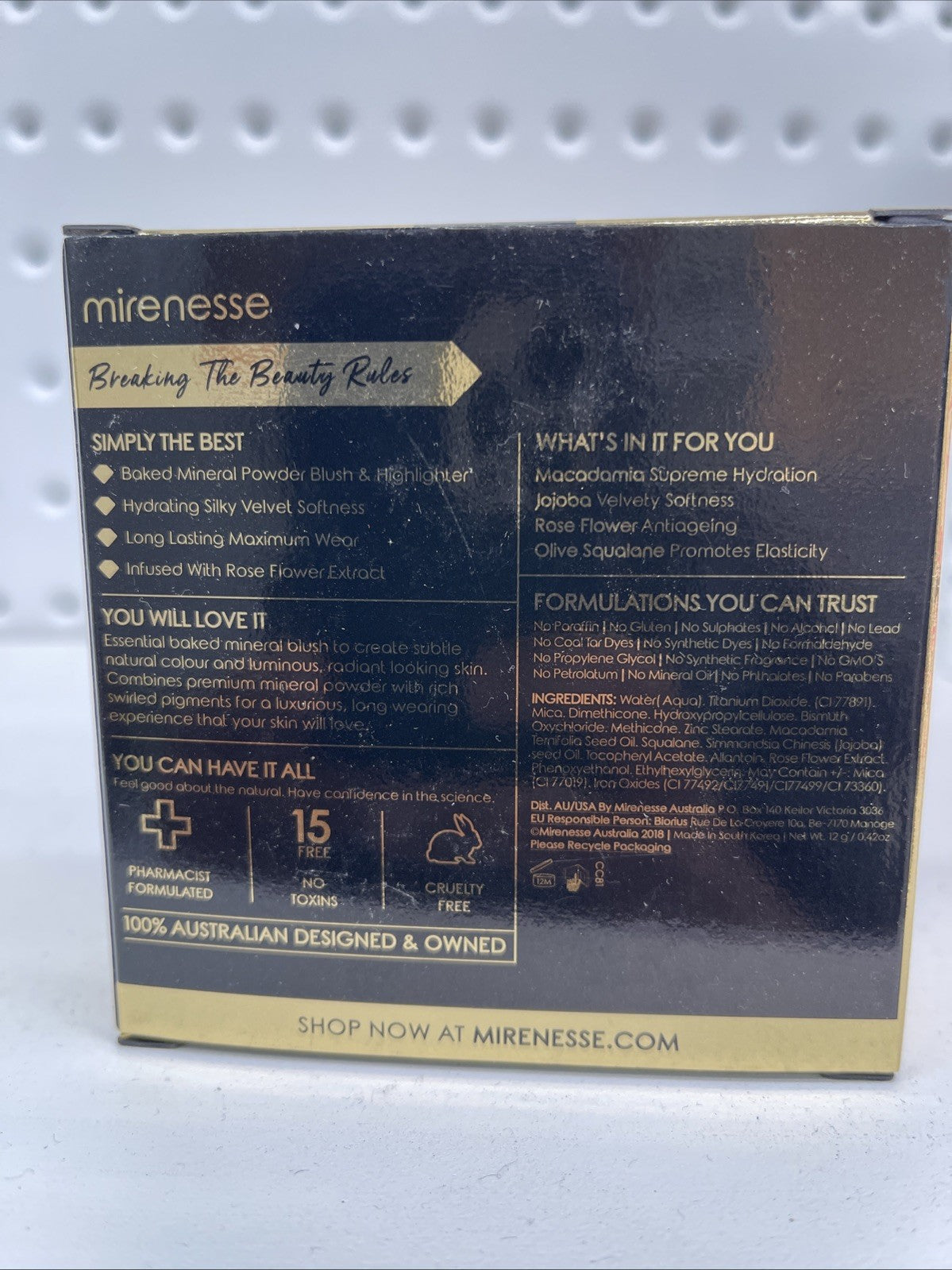 Marble Mineral Blush Face Powder 1. Paros Pink  Free Shipping