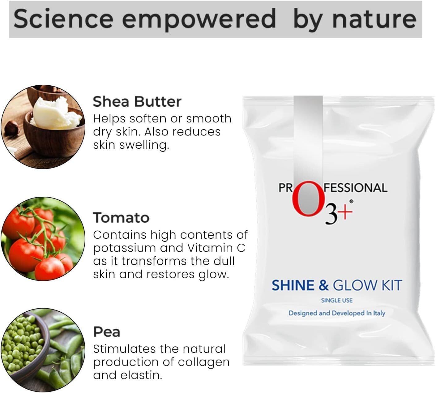O3+ Shine & Glow Mono Dose Kit for Brightening, Whitening & Even Skin Tone (38g)