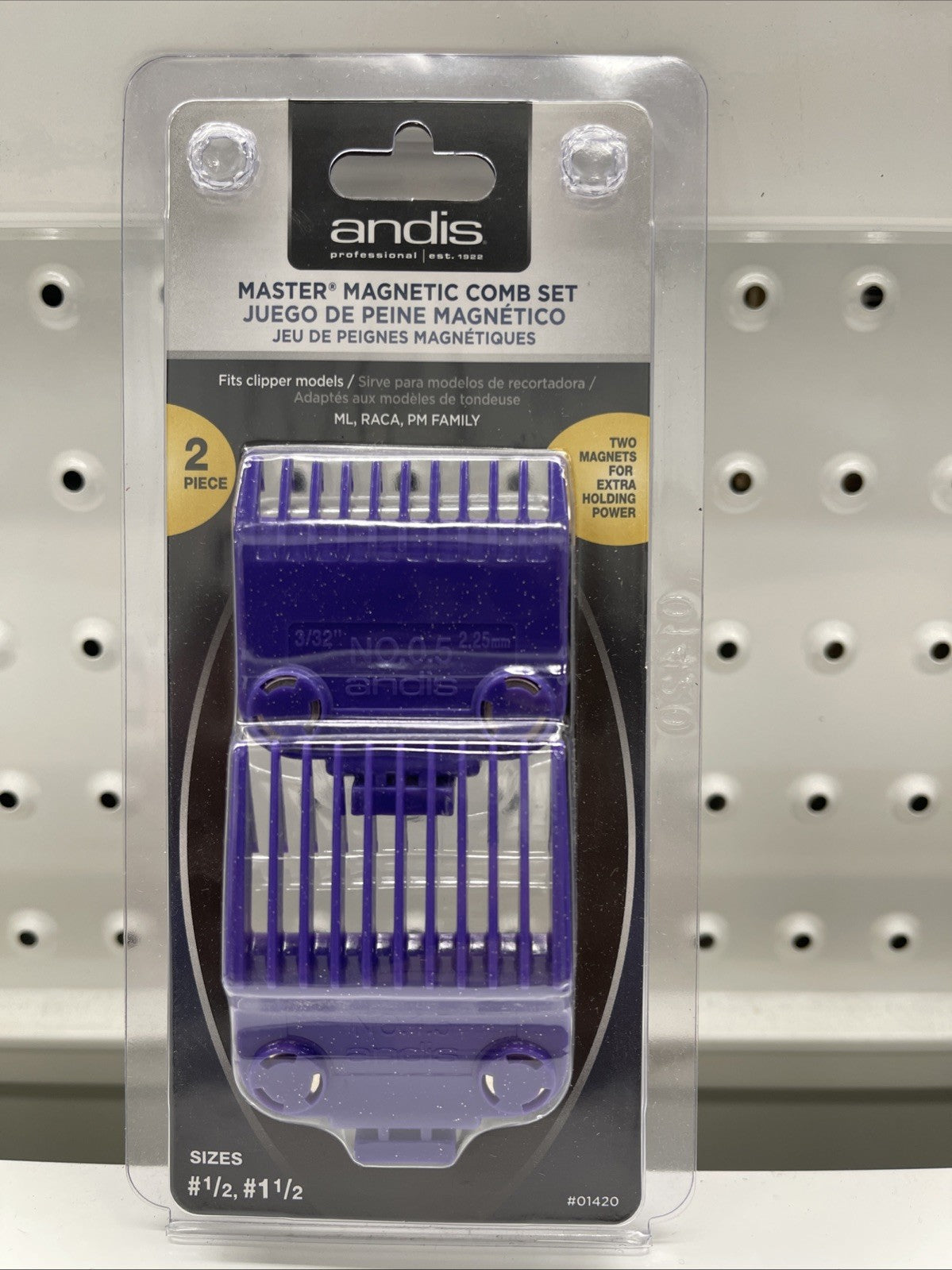 Andis Magnetic Comb 2pc Set. Size #1/2 And #1 1/2
