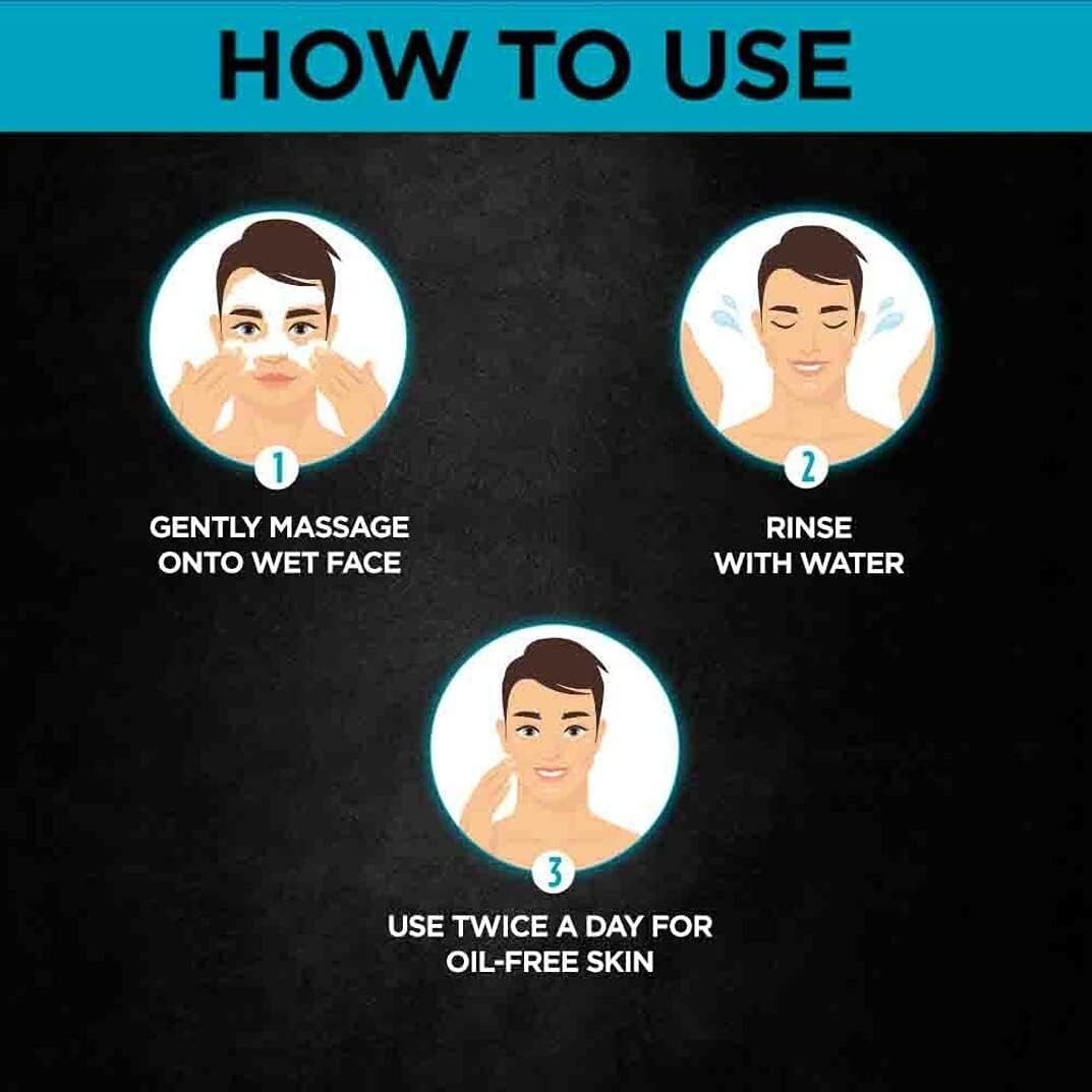 Garnier Men Oil Clear deep cleansing Facewash, 100g  Free Shipping