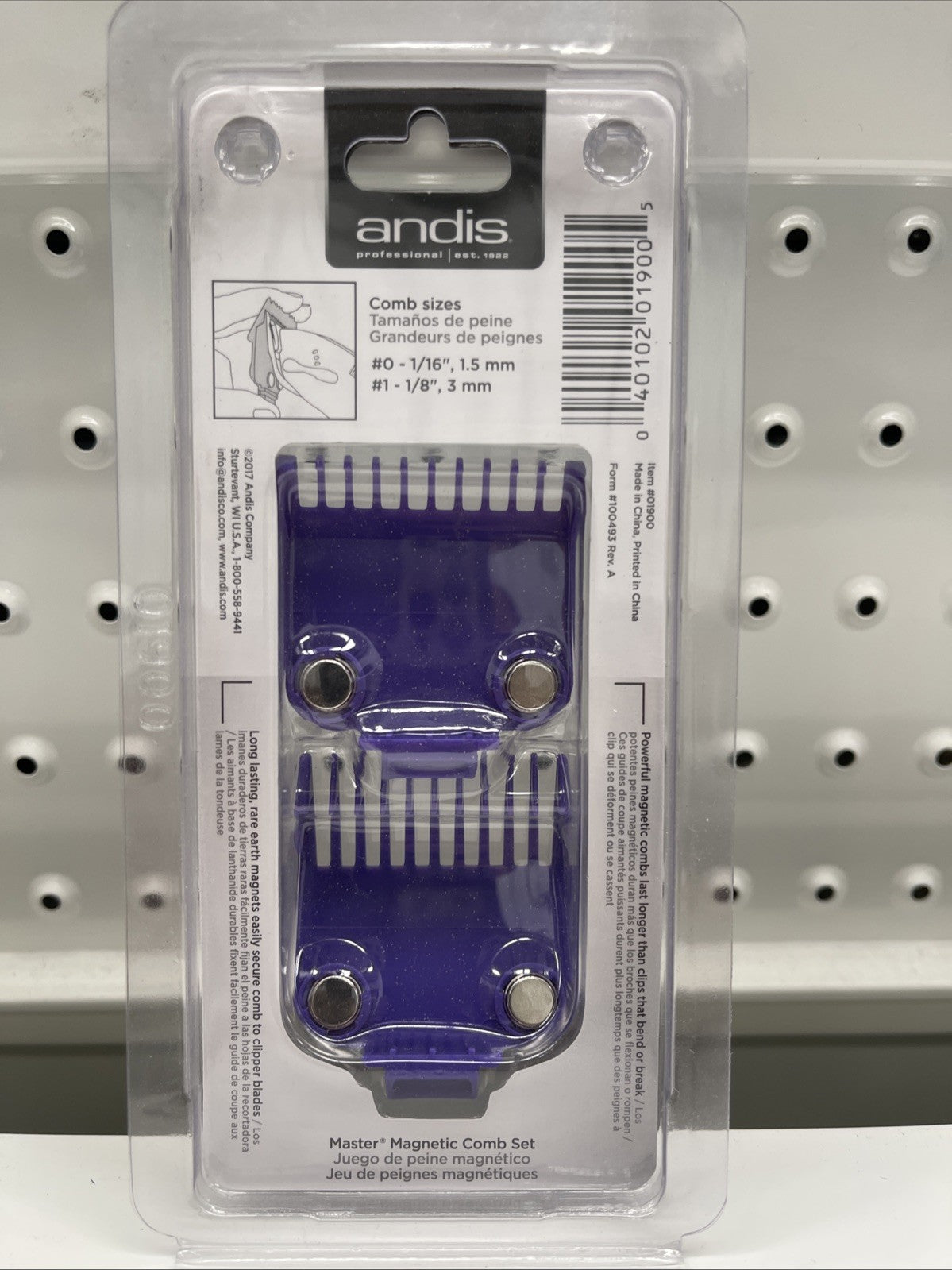 ANDIS Magnetic Clipper Comb Set for Master #0 & #1 - 2pcs Free Delivery