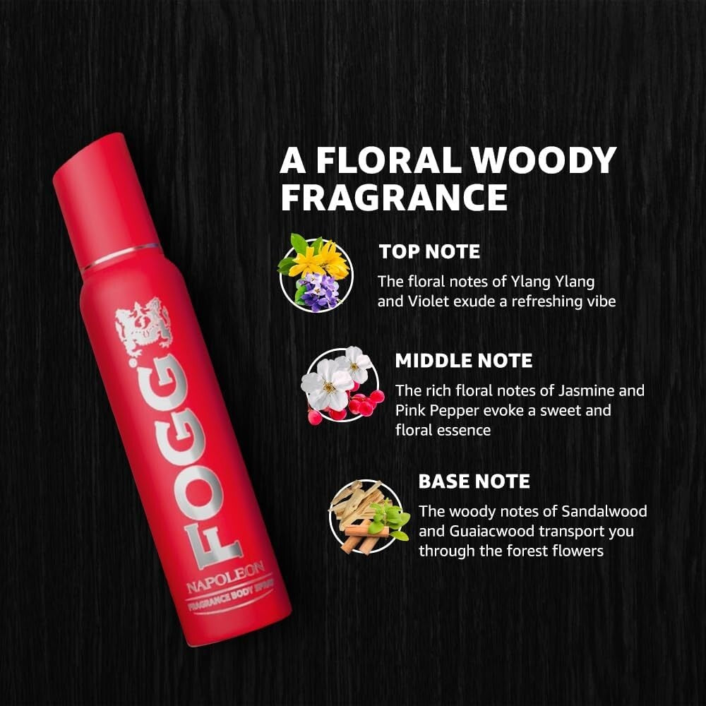 Fogg Napoleon Body Spray for Men, 120ml  Free Shipping