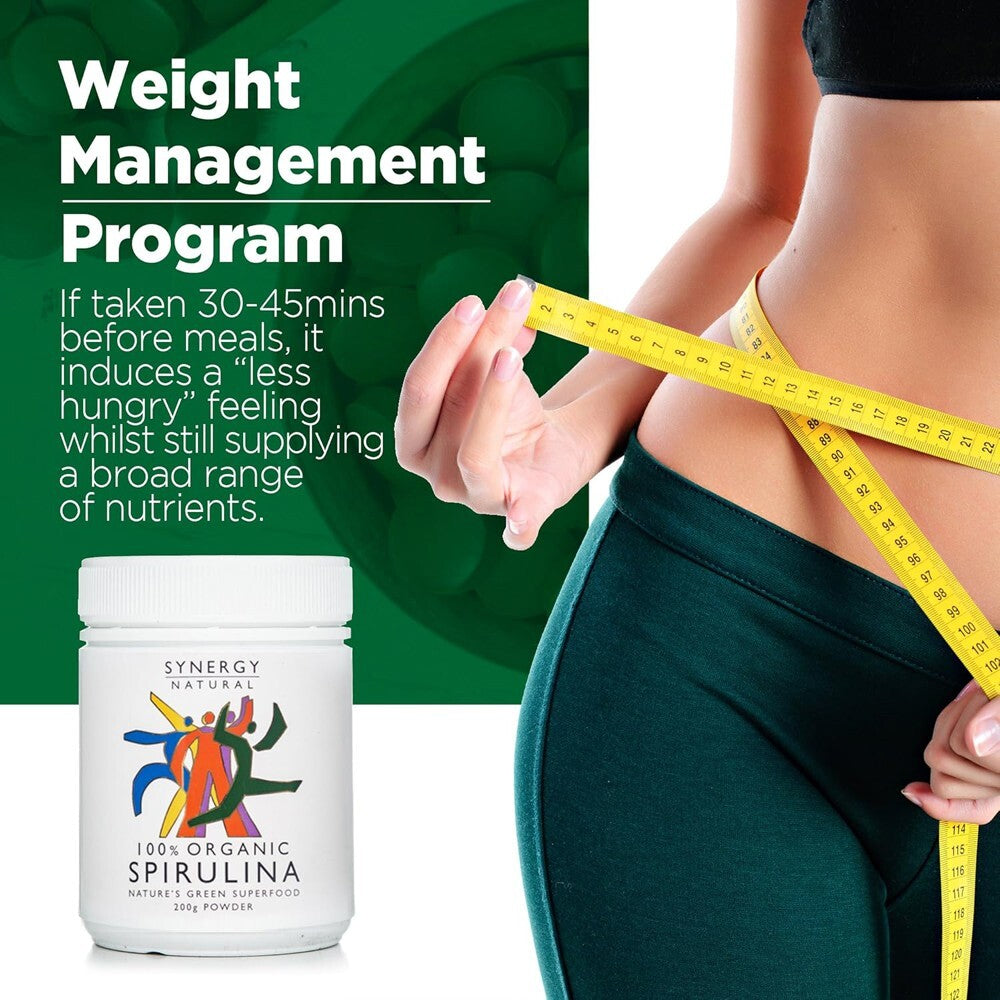 Synergy Natural Organic Spirulina Powder 200g Free shipping