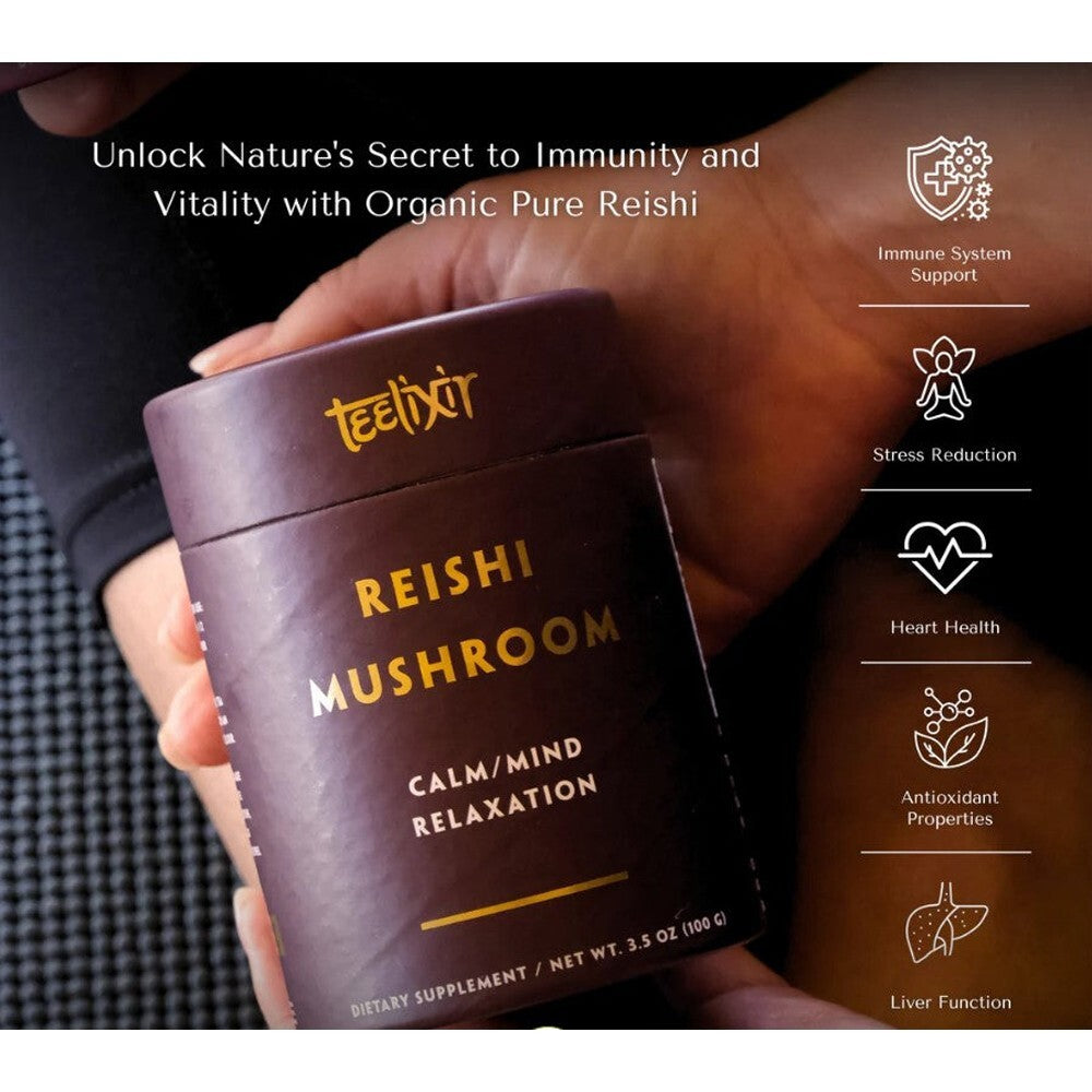 New Teelixir Organic Pure Reishi Mushroom 50g Free shipping
