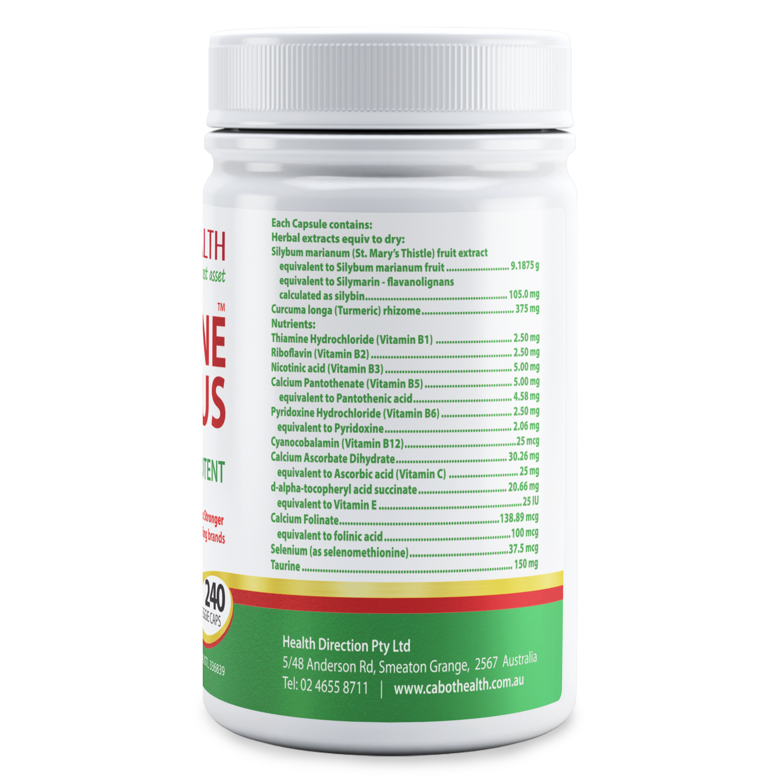 Cabot Health LivaTone Plus - 240 Capsules Free shipping