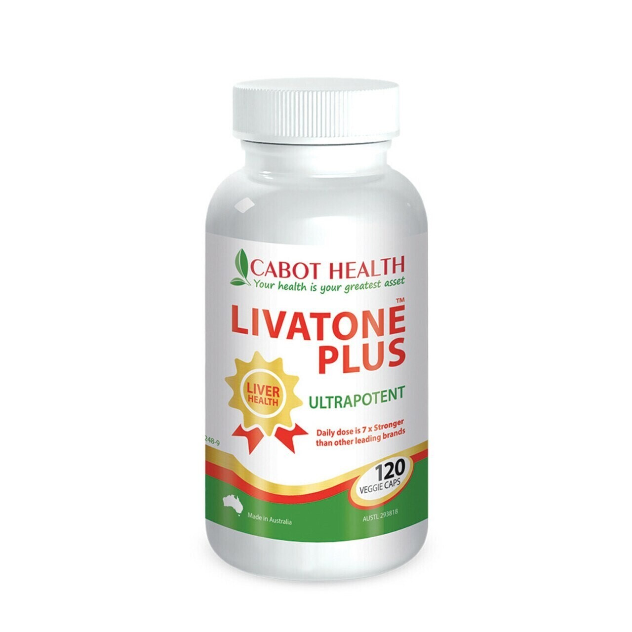 New Cabot Health Livatone Plus with Turmeric 120 Capsules Liva Tone Free shippin