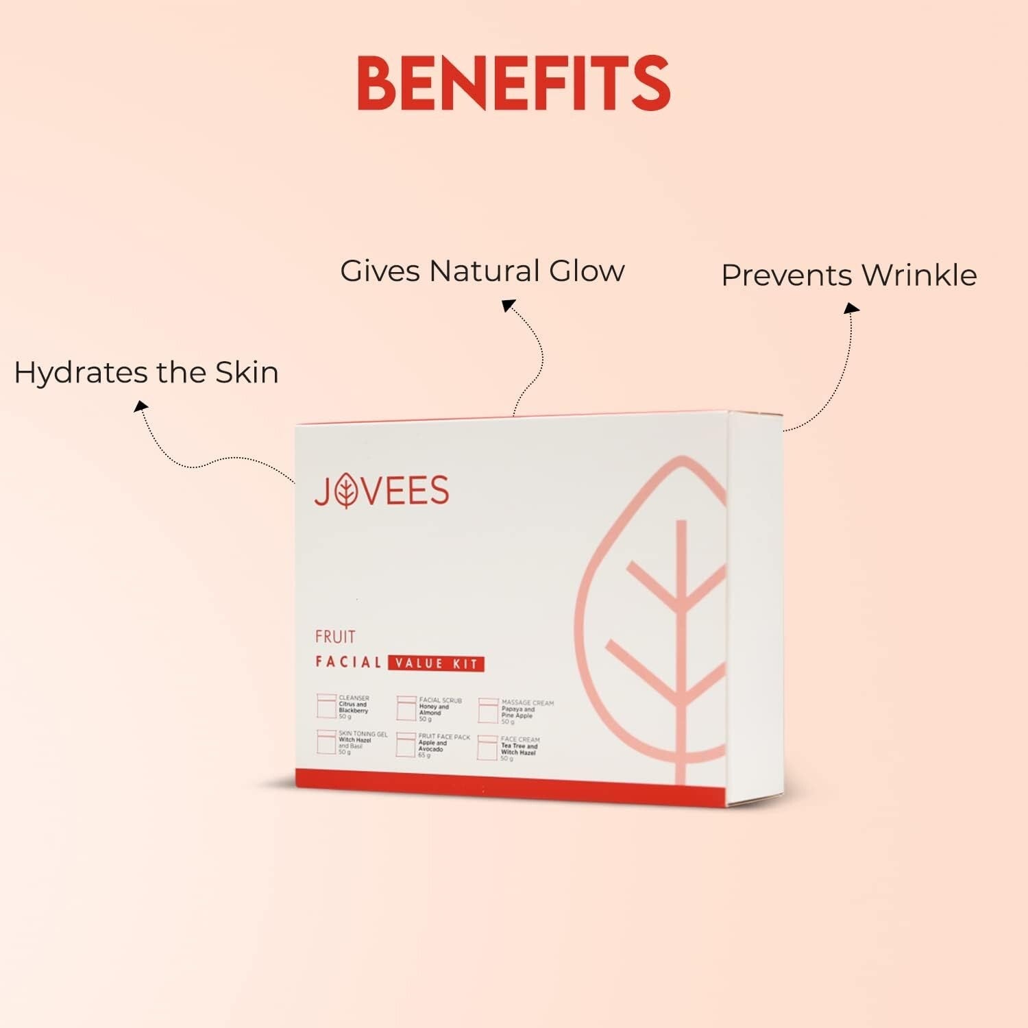 Jovees Skin Rejuvenation Fruit Facial 1 Kit  Free Shipping