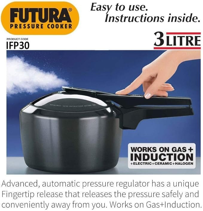 Hawkins Futura Pressure Cooker, 3 Litre Capacity INDUCTION