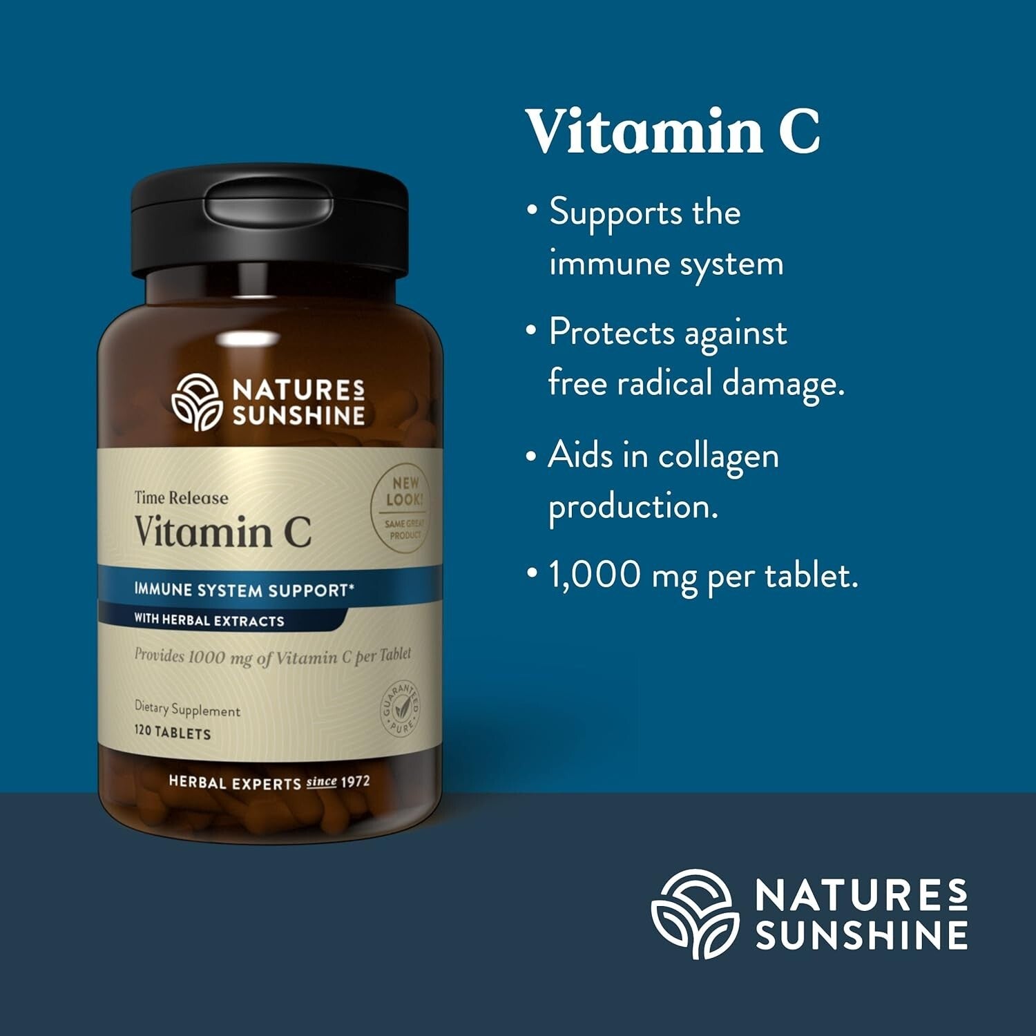 Nature's Sunshine Vitamin C 1000mg Timed Release 150t  Free Shipping