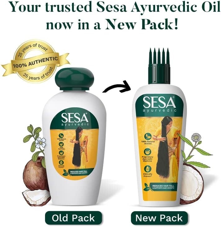 Sesa Hair Oil 100ml For Long Beautiful and Nourished Hair - Ayurvedic Hair Care