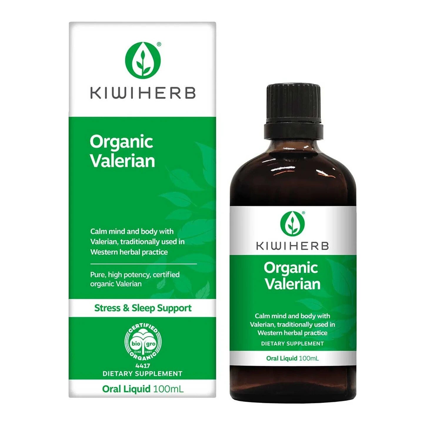 Kiwiherb Valerian Organic 100ml  Free Shipping