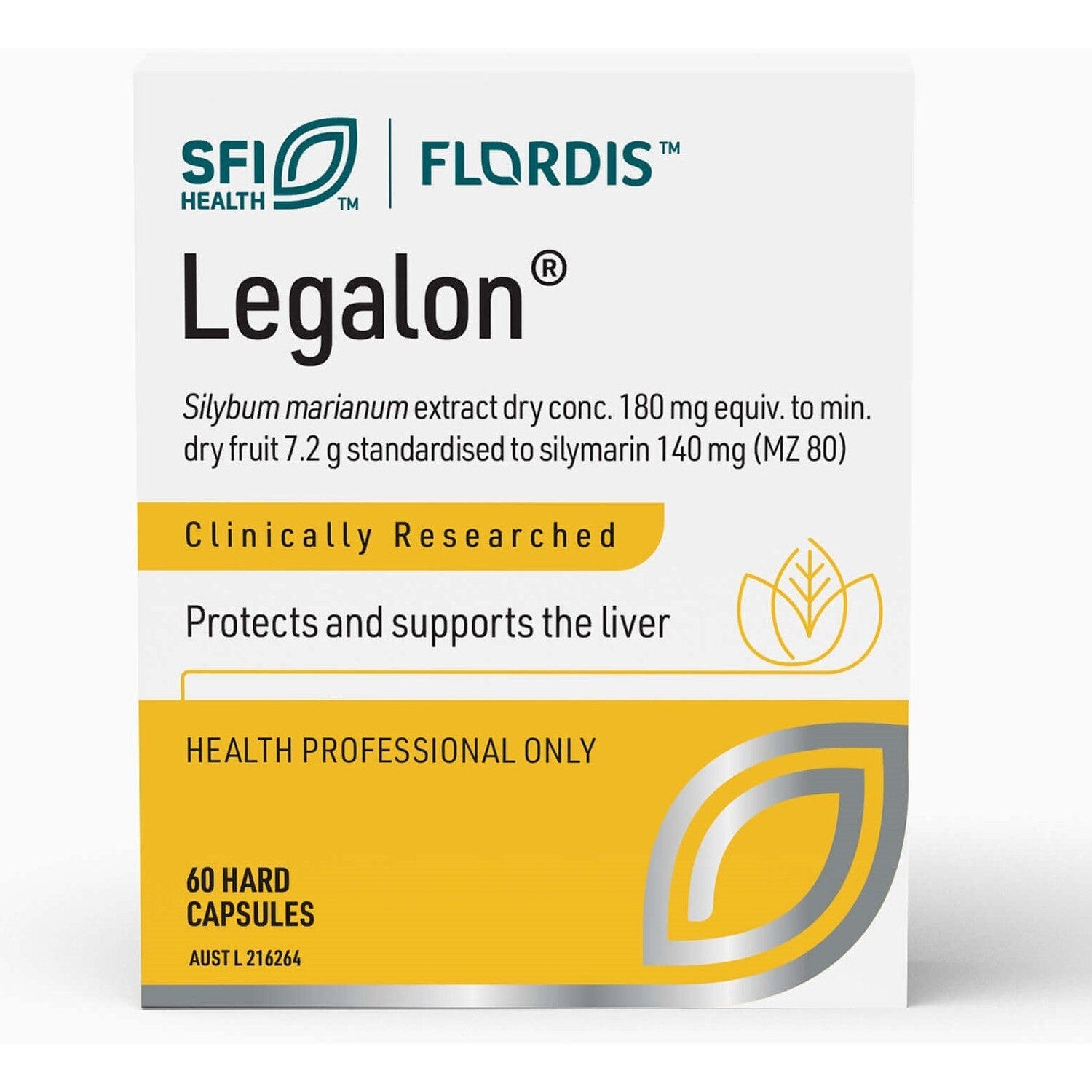 SFI Flordis Legalon 60 Hard Capsules FREE SHIPPING