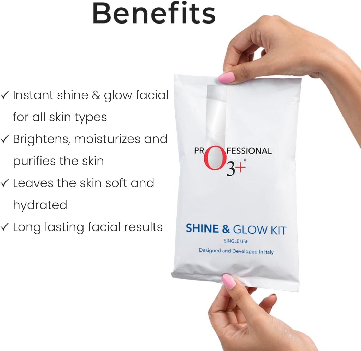 O3+ Shine & Glow Mono Dose Kit for Brightening, Whitening & Even Skin Tone (38g)