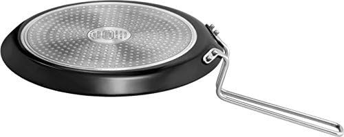 Hawkins Futura Induction Compatible Hard Anodised Flat Tava, 26 cm Diameter, Blk