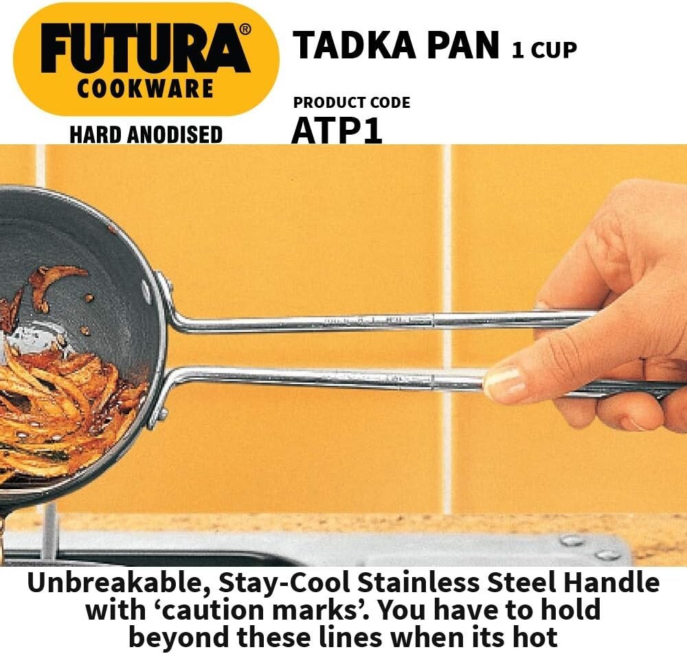 Futura Anodised Heating Pan, 1 Cup, Black  Free Shipping