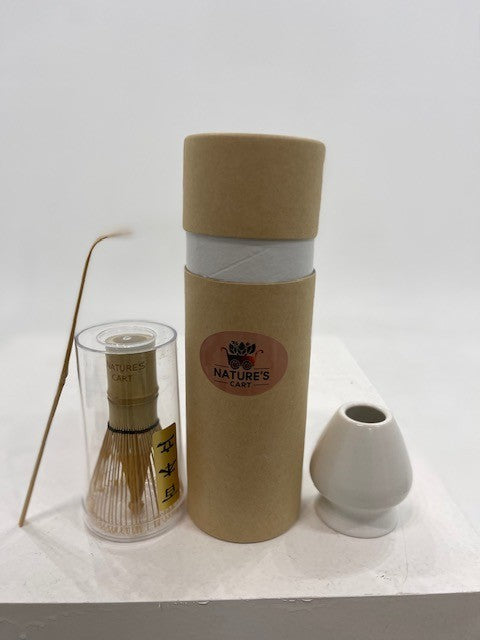 3Pcs Matcha Whisk Set Elegant Matcha Making Tool Bamboo Ceramic Tea Whisk Set