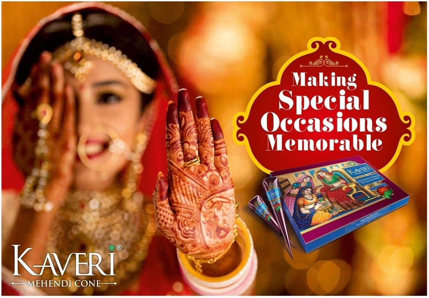 12 x Kaveri Dark Brown Mehndi All Natural Body Art Organic Temporary Tattoo…