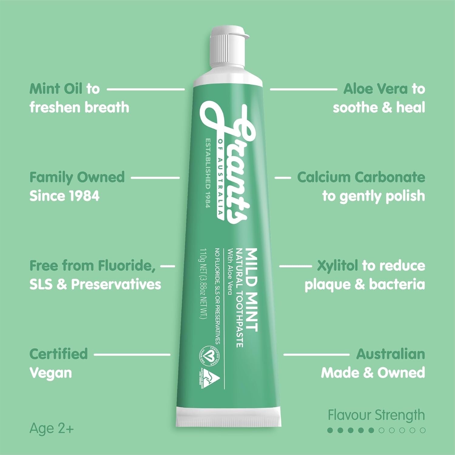 Grants Mild Mint Toothpaste, 110 g  Free Shipping