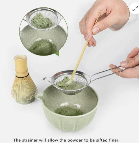 Bamboo Matcha Whisk Set Chasen Chashaku Matcha Whisk for Japanese Tea Ceremony
