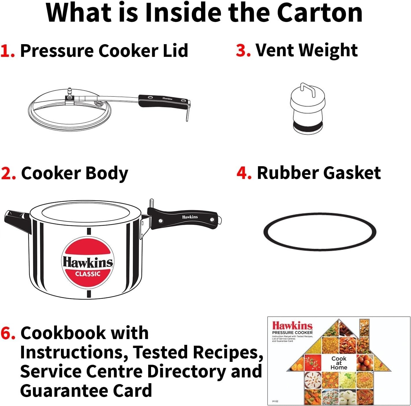 Hawkins Classic Pressure Cooker Jumbo, 8 Litre Capacity  Free Shipping