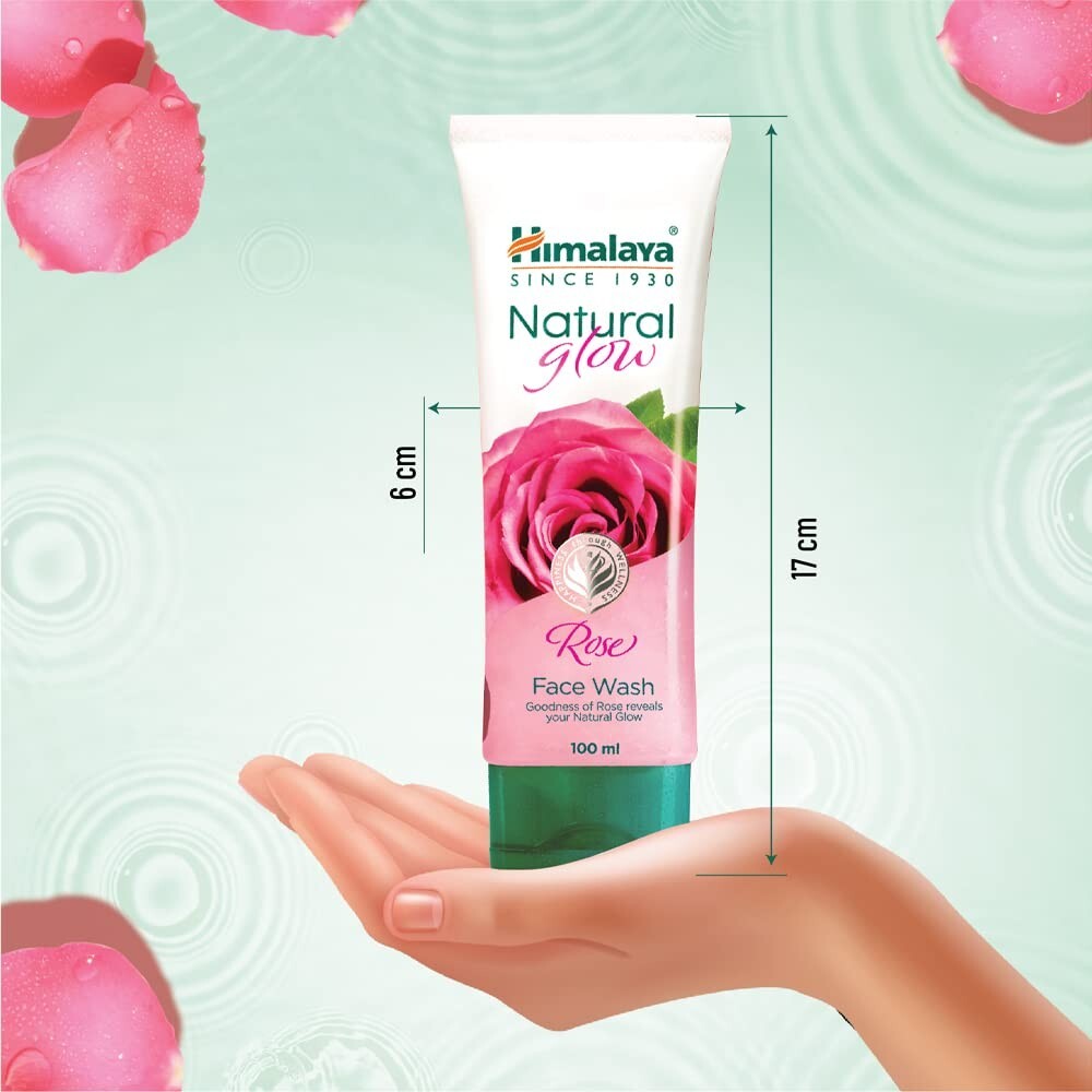 Himalaya Natural Glow Rose Face Wash, 100ML  Free Shipping