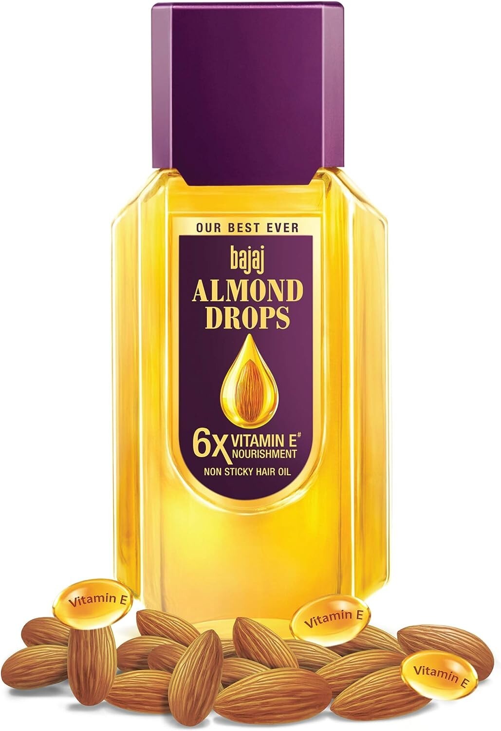 Bajaj Almond Drops Hair Oil, Transparent, 200 ml  Free Shipping