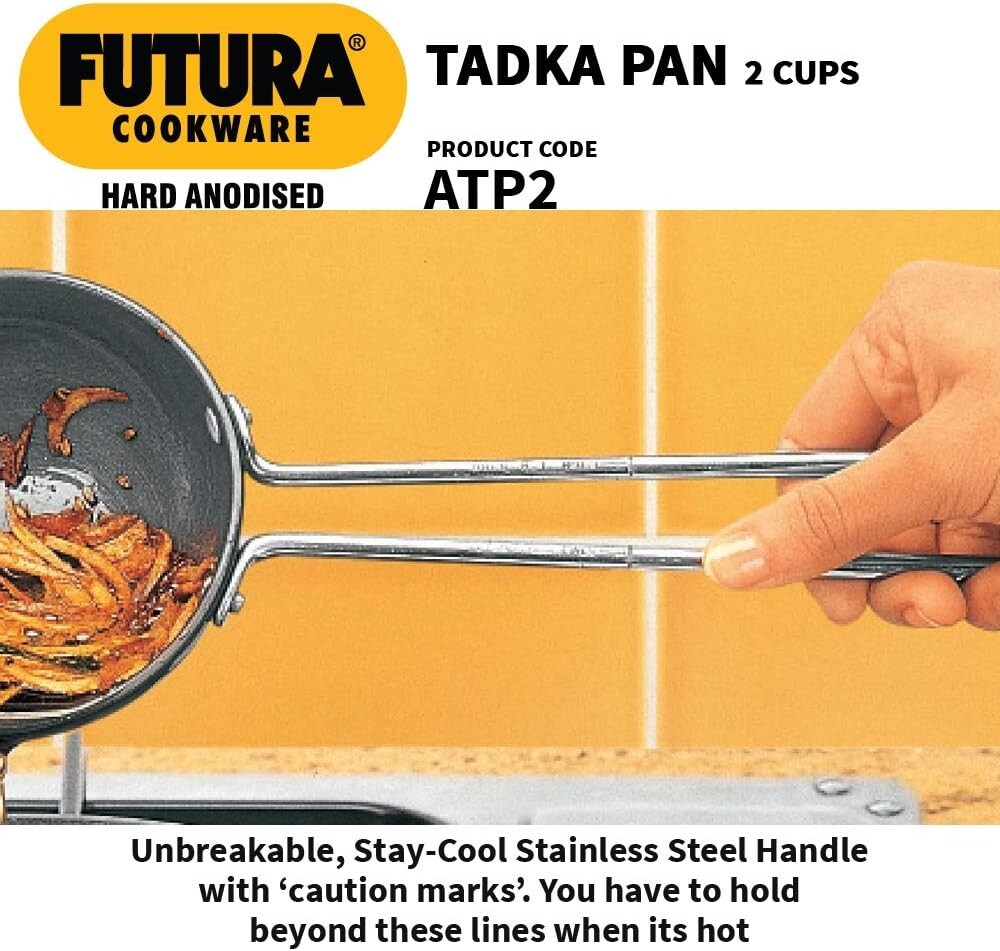 Futura Anodised Heating Pan, 4.72 in, Black  Free Shipping