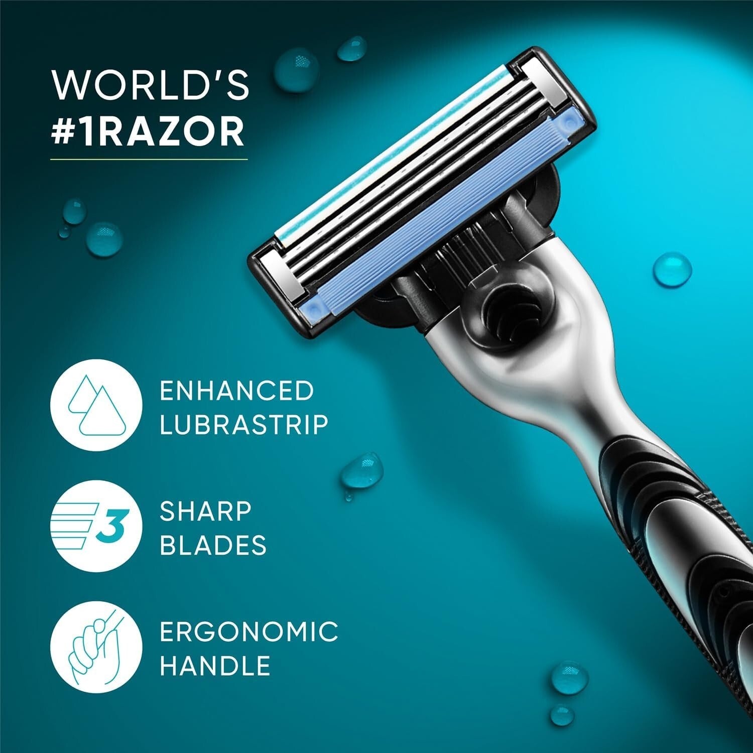 Gillette Mach3 New Blade Razor - 1 Count  Free Shipping