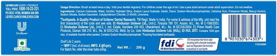 Pepsodent Germicheck Cavity Protection Toothpaste, 200 grams