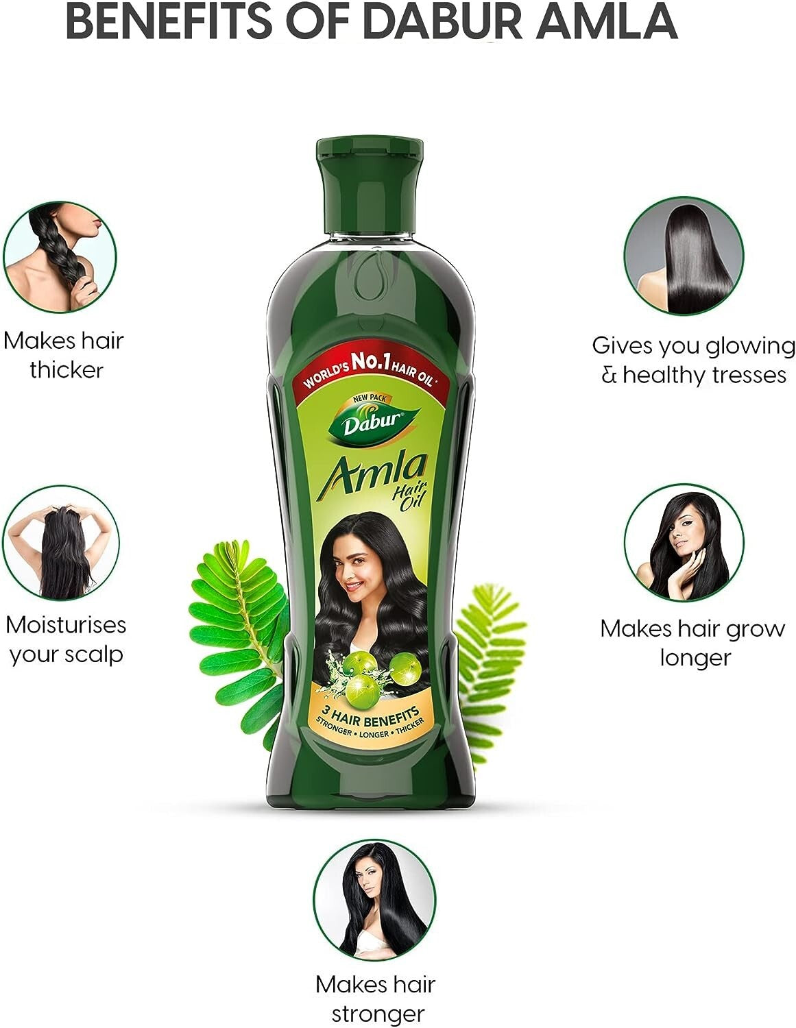 Dabur Amla Hair Oil 325ml - Herbal gooseberry oil Indian Fast Hair Growth-Shine