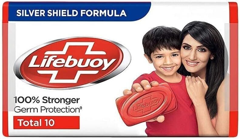 (125g X 12 Bars) - Lifebuoy Total 10- Soap Bar - 125g X 12 Bars (125g X 12 Bars)