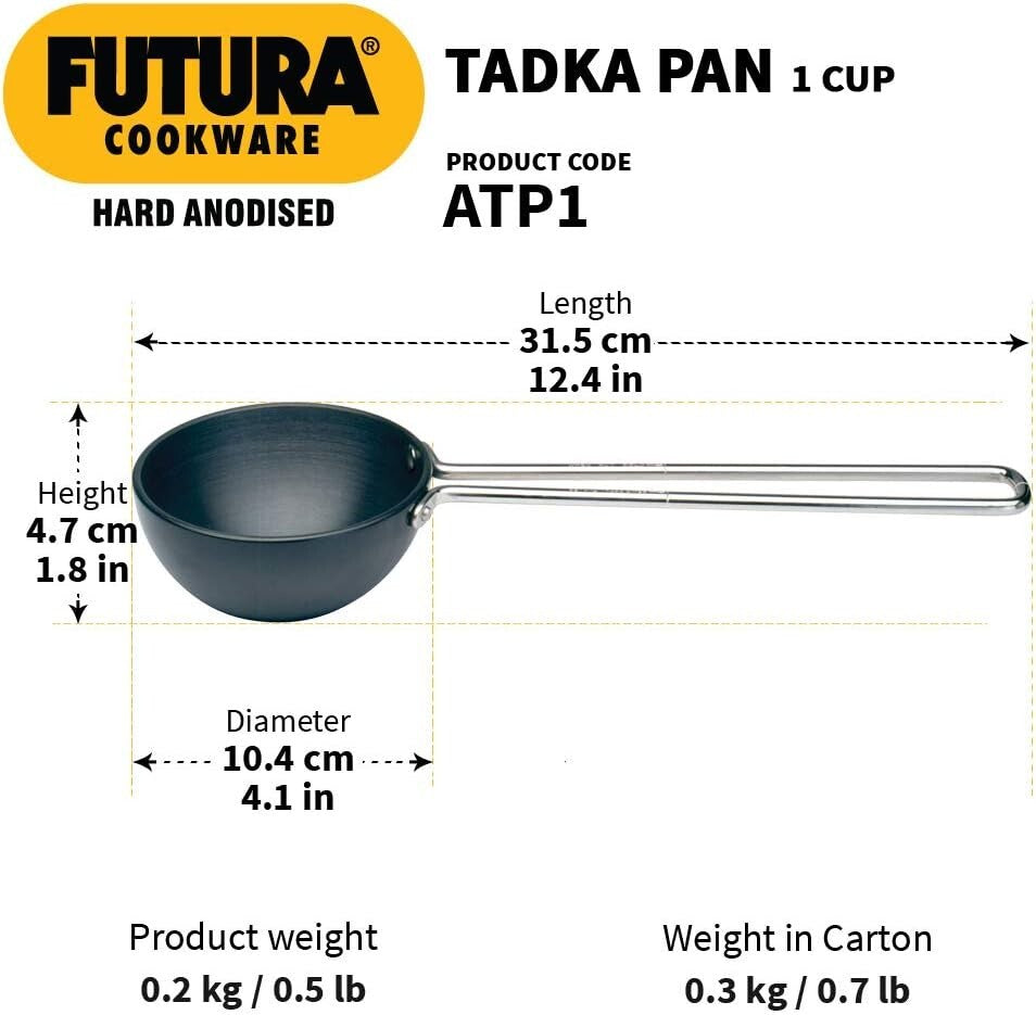 Futura Anodised Heating Pan, 1 Cup, Black  Free Shipping
