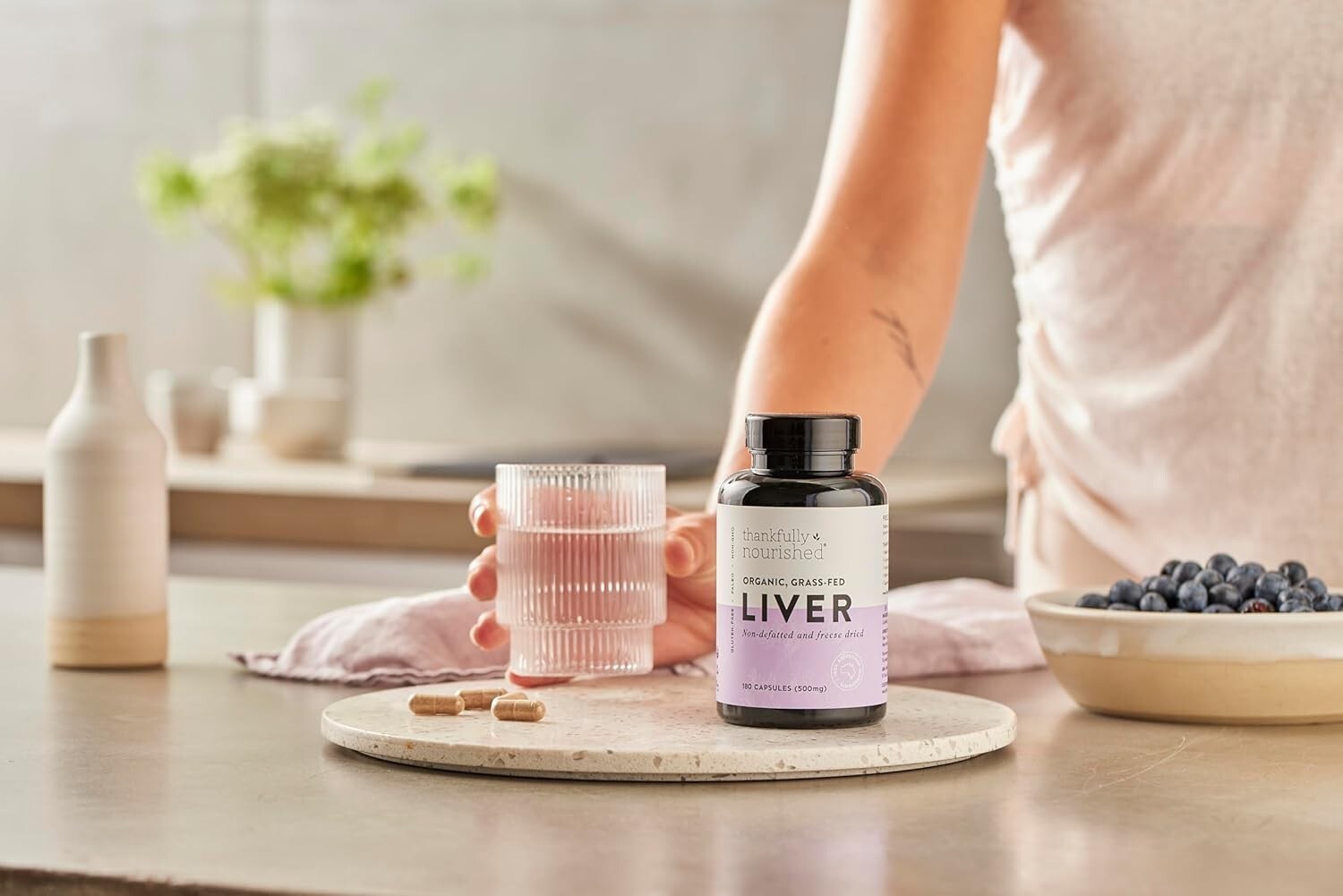 Thankfully Nourished Australian Organic Liver 180 caps  Free Shipping