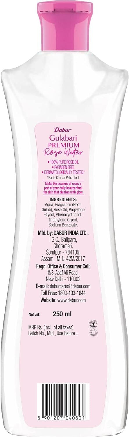 Dabur Gulabari Rose Water, 250 ml (Pack of 3)  Free Shipping