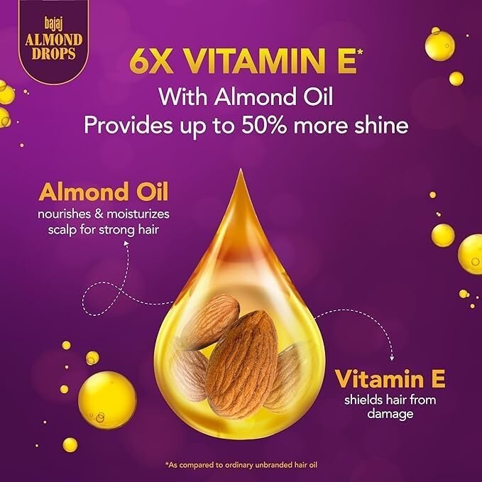Bajaj Almond Drops Hair Oil, 100 Ml  Free Shipping